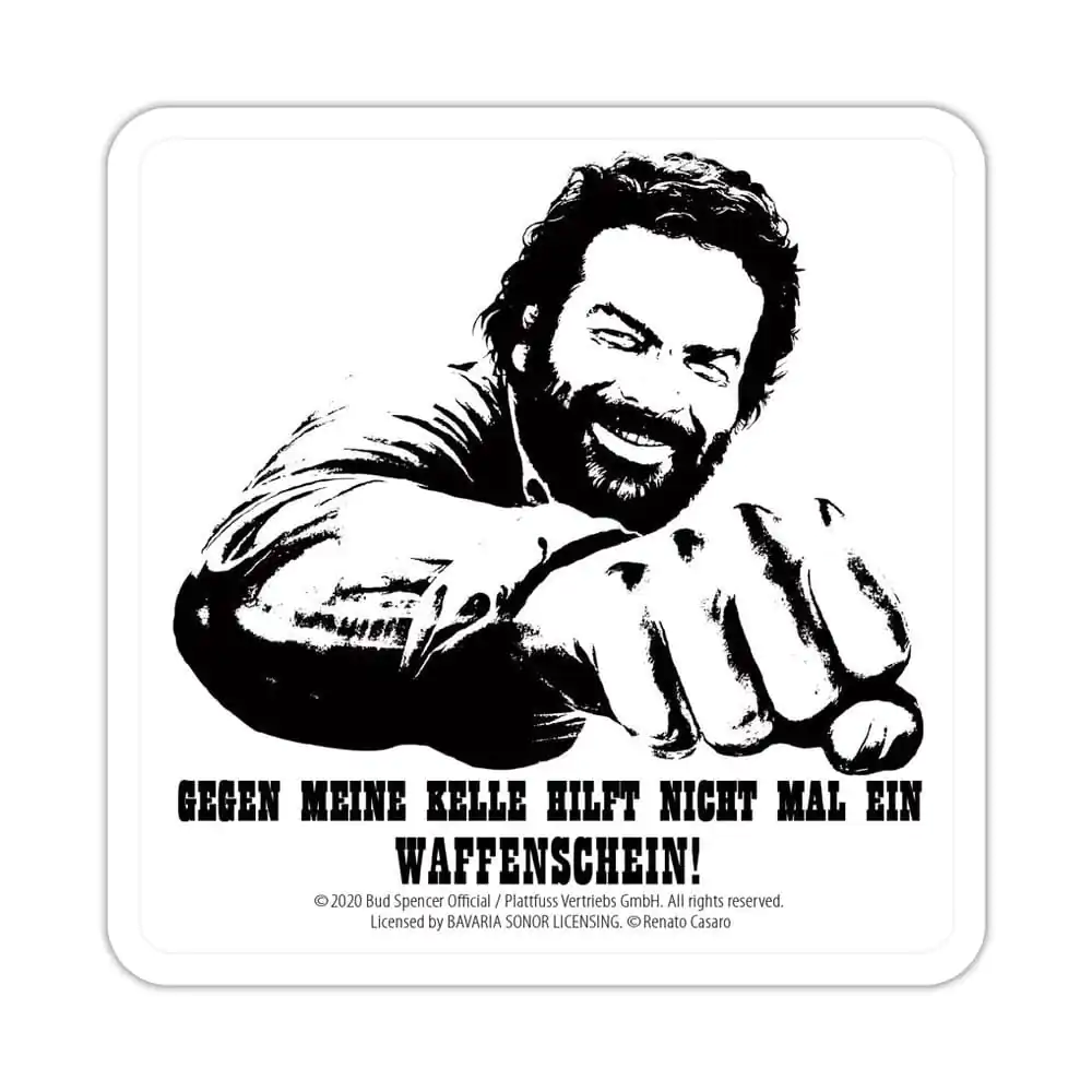 Bud Spencer Tin Untersetzer Kelle 10 x 10 cm Produktfoto