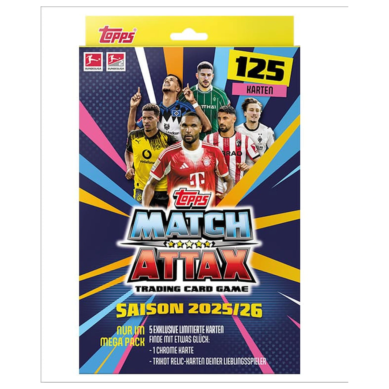 Bundesliga Match Attax Trading Karten 2025/26 Mega Pack Produktfoto
