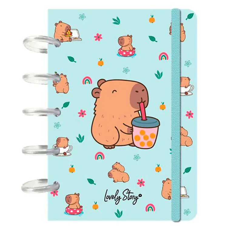 Capibara Bubble Tea A6 Notizbuch Produktfoto