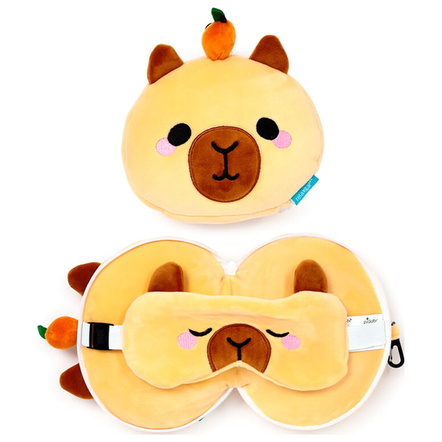 Capibara Duke Relaxeazzz Reisekissen Augenmaske Produktfoto