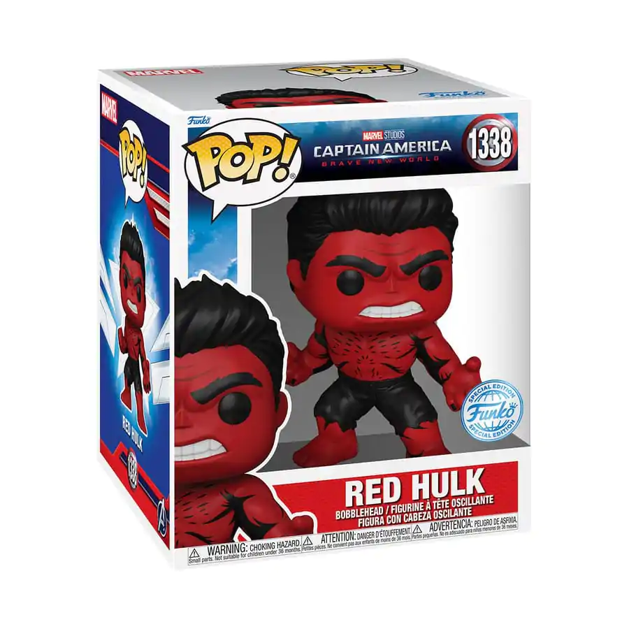 Captain America: Brave New World Super Sized Funko POP! Marvel Vinylfigur Red Hulk (Retro) 15 cm Produktfoto