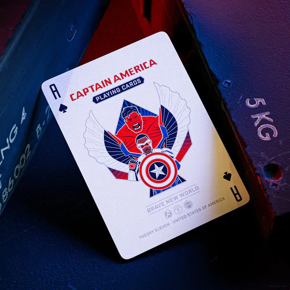 Captain America Spielkarten patriotisches Design Produktfoto