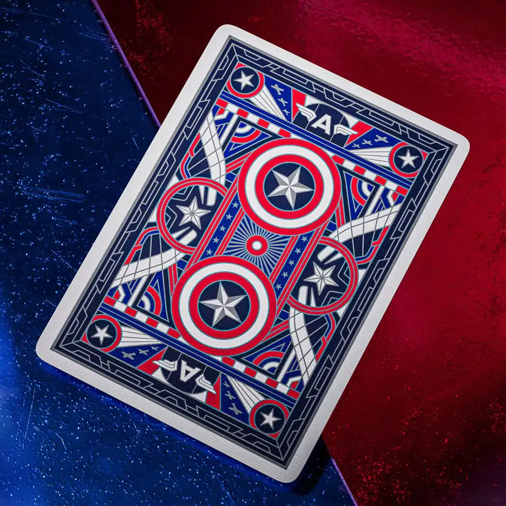 Captain America Spielkarten patriotisches Design Produktfoto