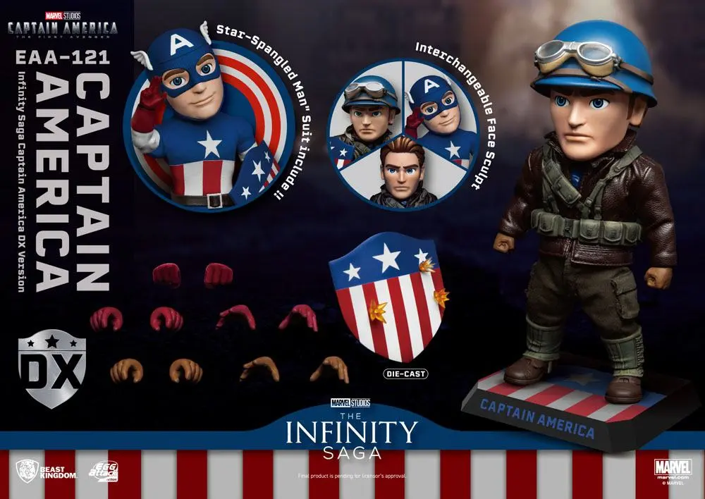 Captain America: The First Avenger Egg Attack Action Actionfigur Captain America DX Version 17 cm termékfotó