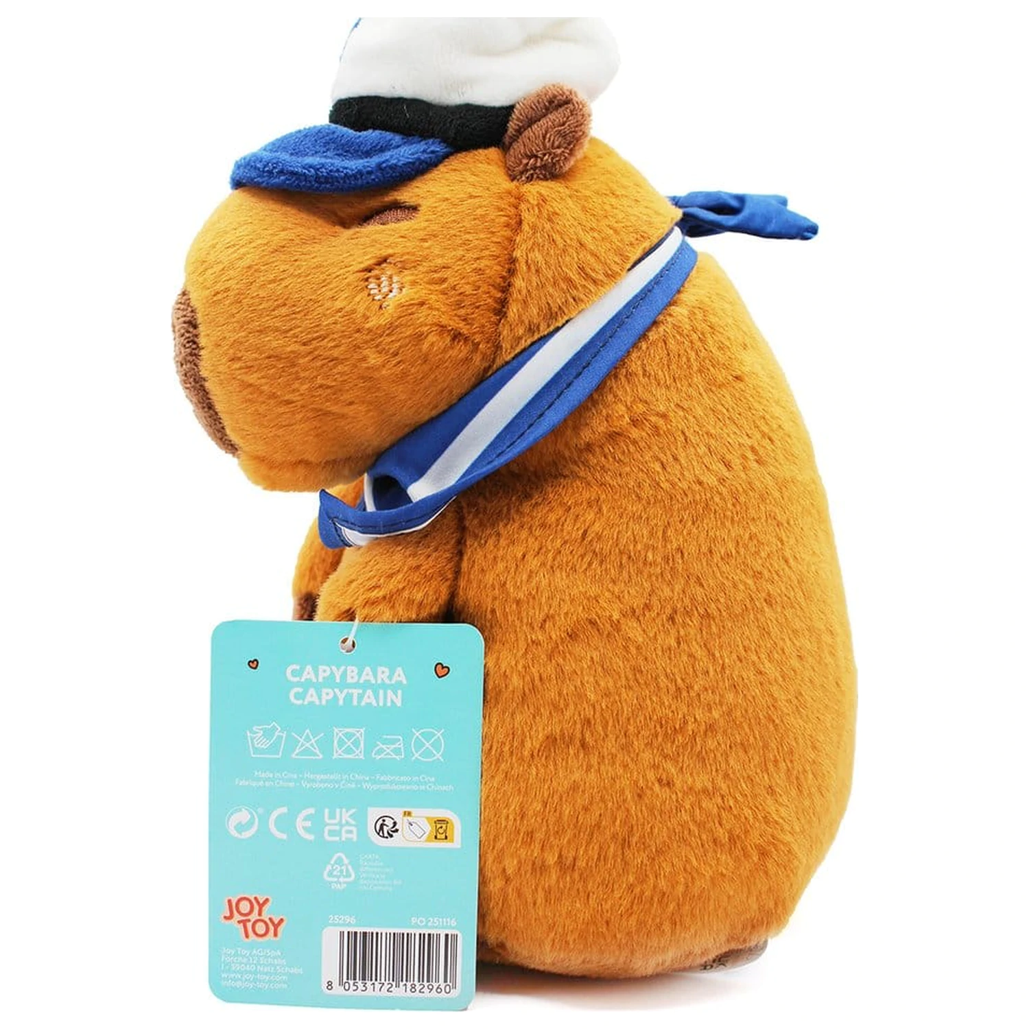 Capybara Plüsch Figur Capy Captain 23 cm Produktfoto
