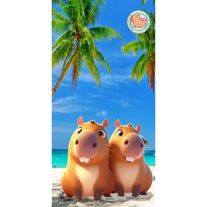 Capybara Microfaser Strandtuch Produktfoto