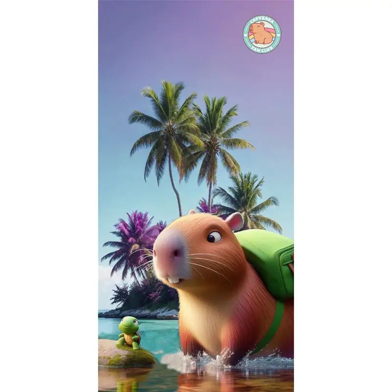 Capybara Mikrofaser Strandtuch Produktfoto
