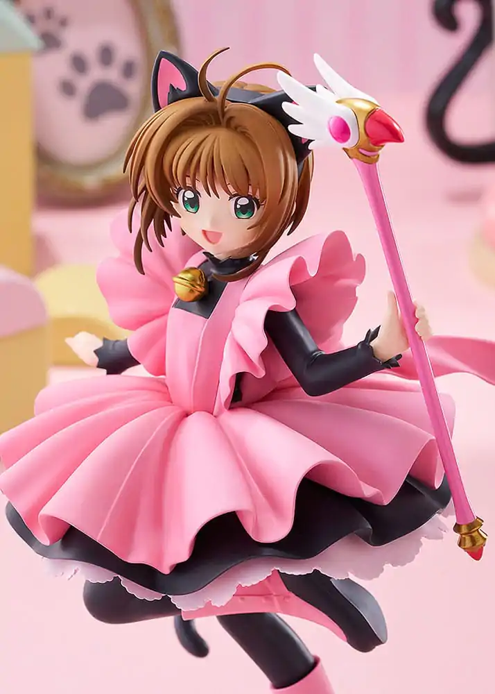 Cardcaptor Sakura Pop Up Parade PVC Statue Sakura Kinomoto: Black Cat Costume Ver. L Größe 22 cm Produktfoto