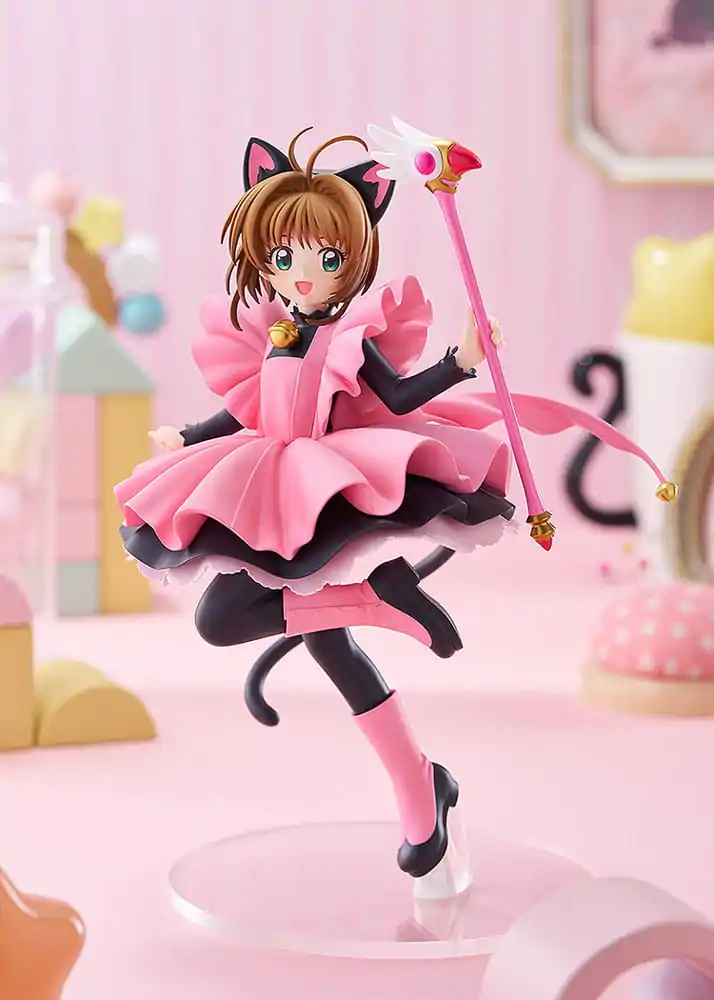 Cardcaptor Sakura Pop Up Parade PVC Statue Sakura Kinomoto: Black Cat Costume Ver. L Größe 22 cm Produktfoto