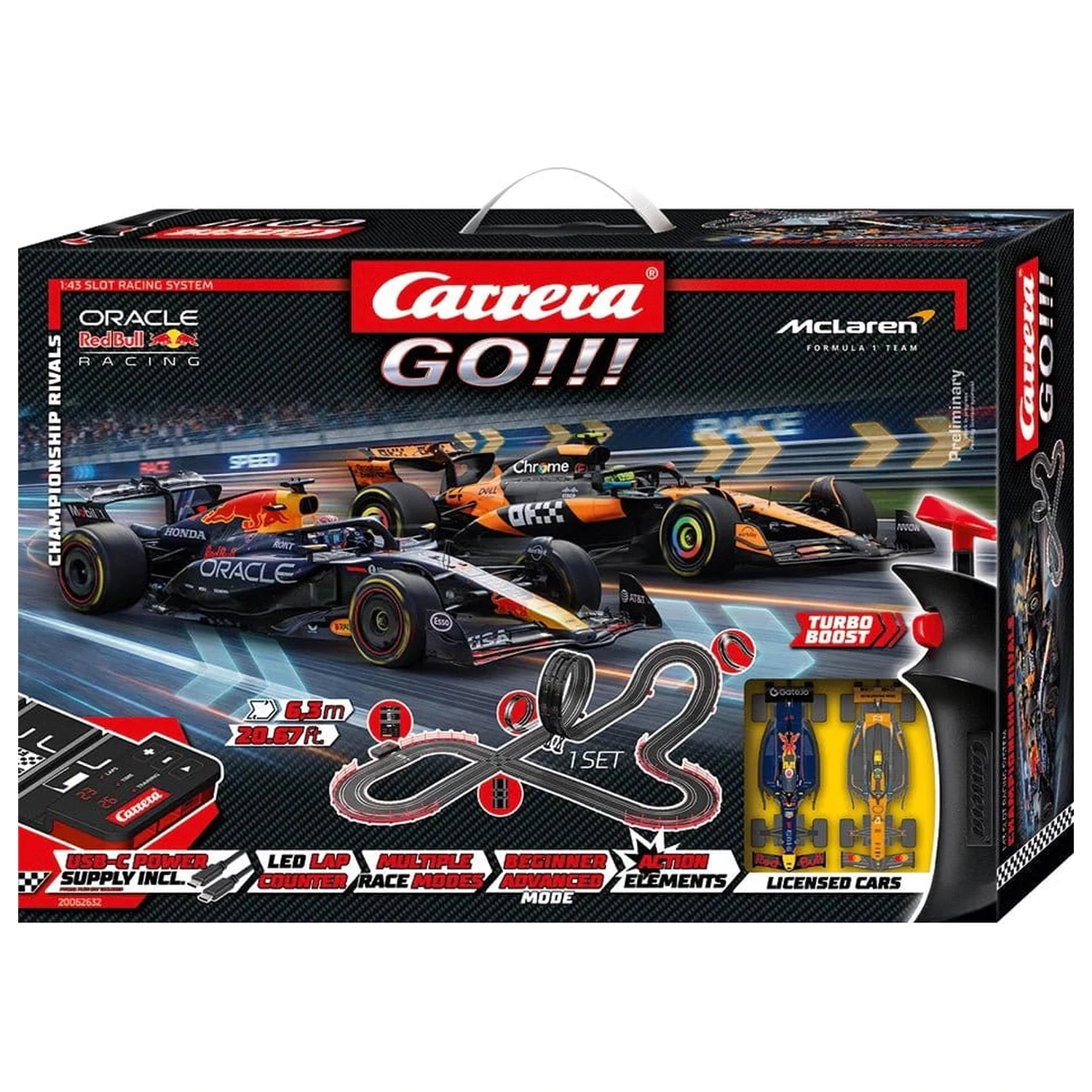 Carrera GO!!! Autorennbahn Set Championship Rivals Produktfoto