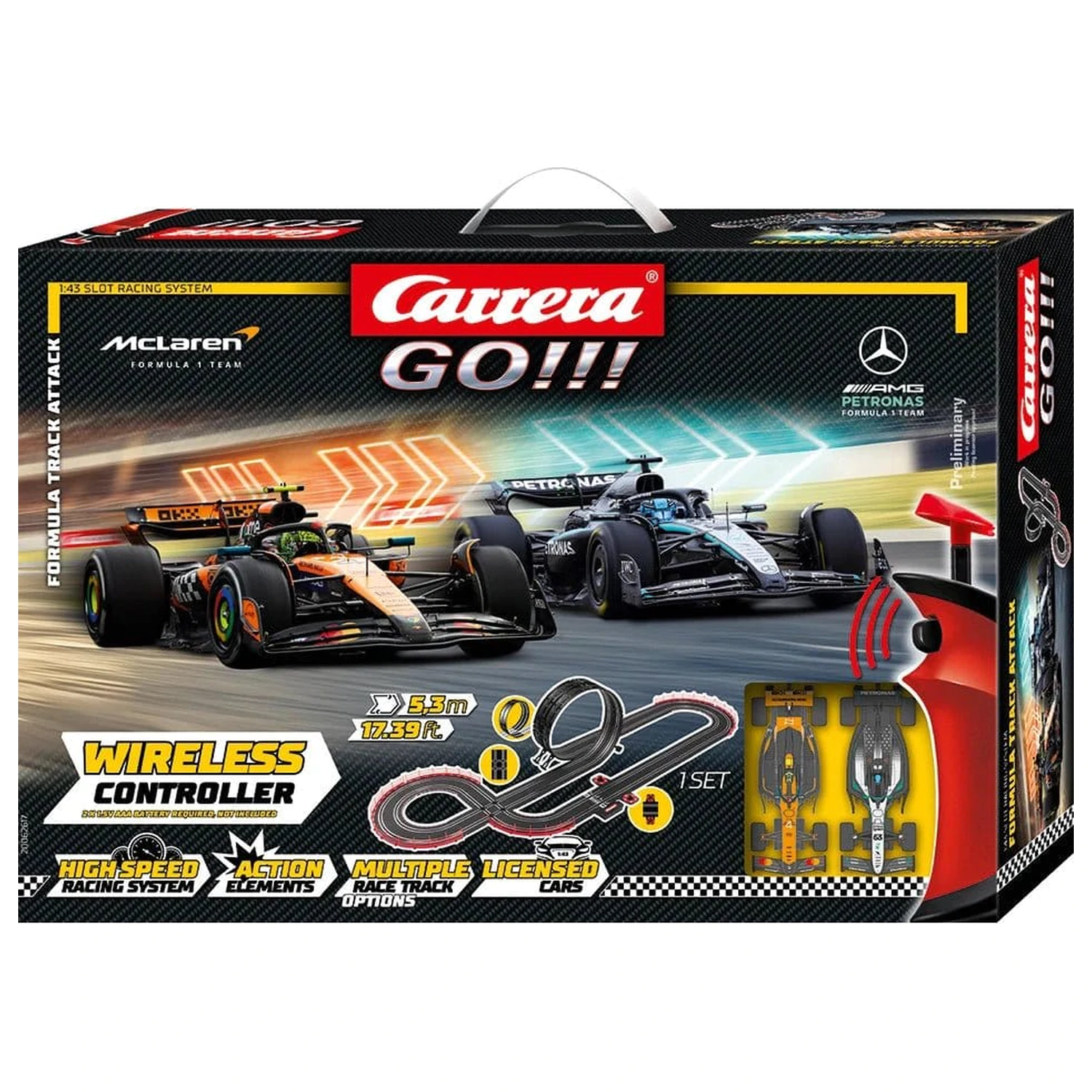 Carrera GO!!! Slotcar Rennbahn Set Formula Track Attack Produktfoto