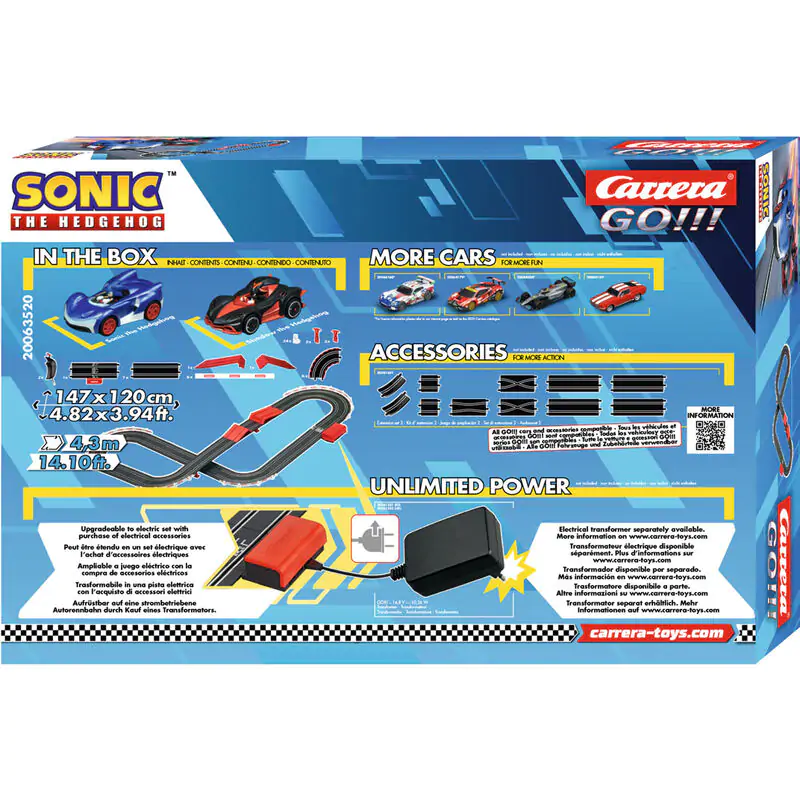 Carrera GO!!! Sonic the Hedgehog Sonic + Shadow elektrische Rennstrecke Produktfoto