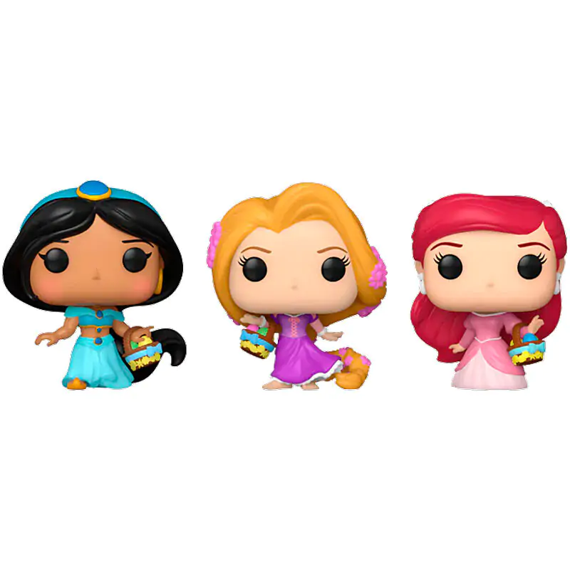 Carrot Pocket POP 3-er Pack Figuren Disney Princess Rapunzel Ariel Jasmin termékfotó