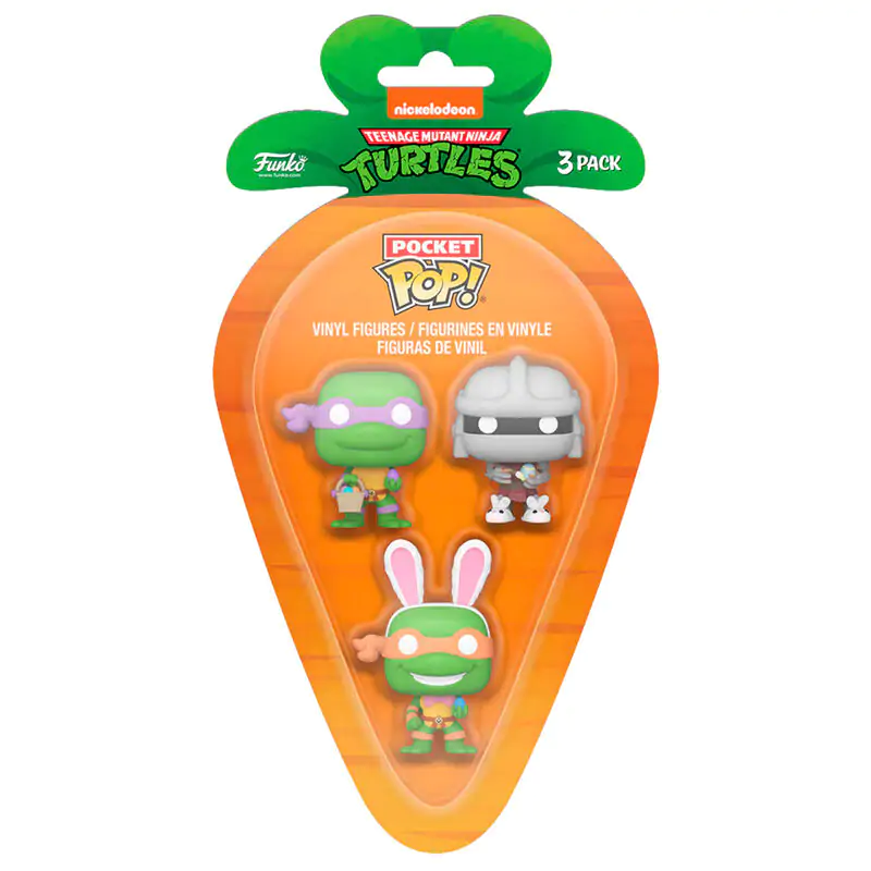 Carrot Pocket POP 3-er Pack Figuren Ninja Turtles Donatello Shredder Michelangelo termékfotó