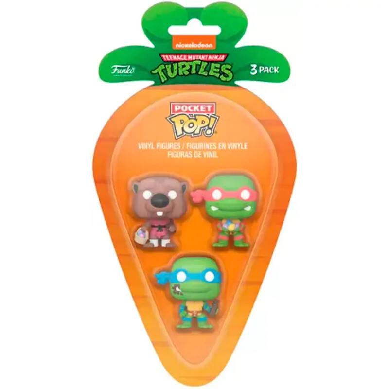 Carrot Pocket POP 3-er Pack Figuren Ninja Turtles Splinter Leonardo Raphael termékfotó