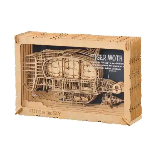 Das Schloss im Himmel Paper Model Kit Paper Theater Wood Style Tiger Moth Produktfoto