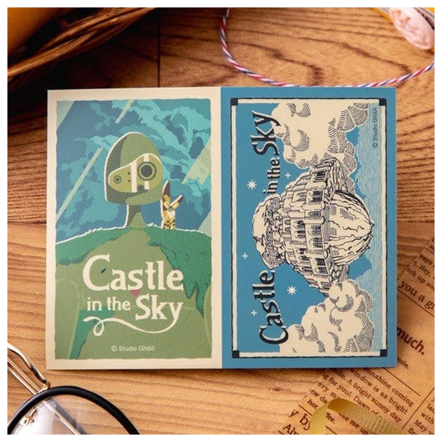 Castle in the Sky Aufkleber Robot & Castle Laputa Retro Produktfoto