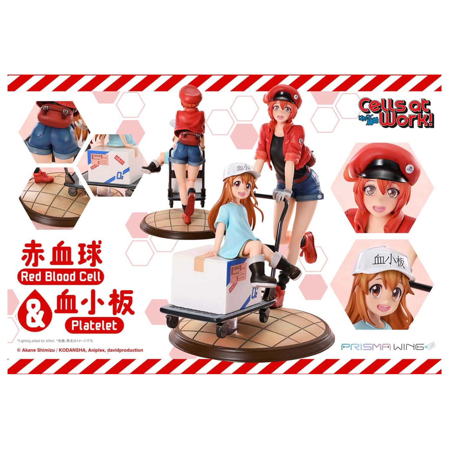Cells at Work Prisma Wing PVC Statue Red Blood Cell & Platelet 26 cm Produktfoto