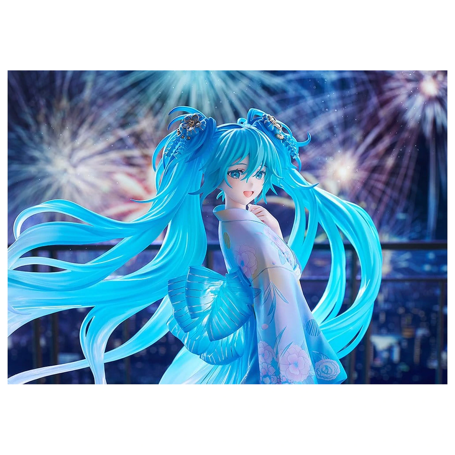 Character Vocal Series 01: Hatsune Miku PVC Figur 1/7 Music & Fire Works Ver. 23 cm Produktfoto