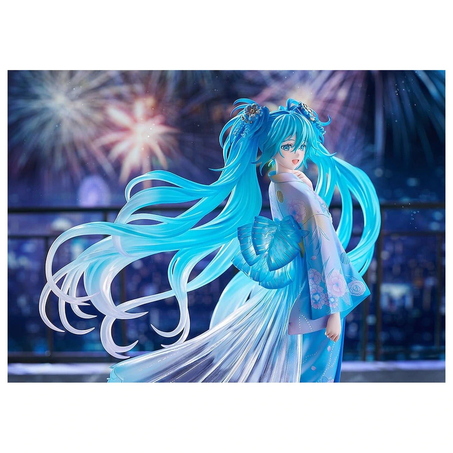 Character Vocal Series 01: Hatsune Miku PVC Figur 1/7 Music & Fire Works Ver. 23 cm Produktfoto