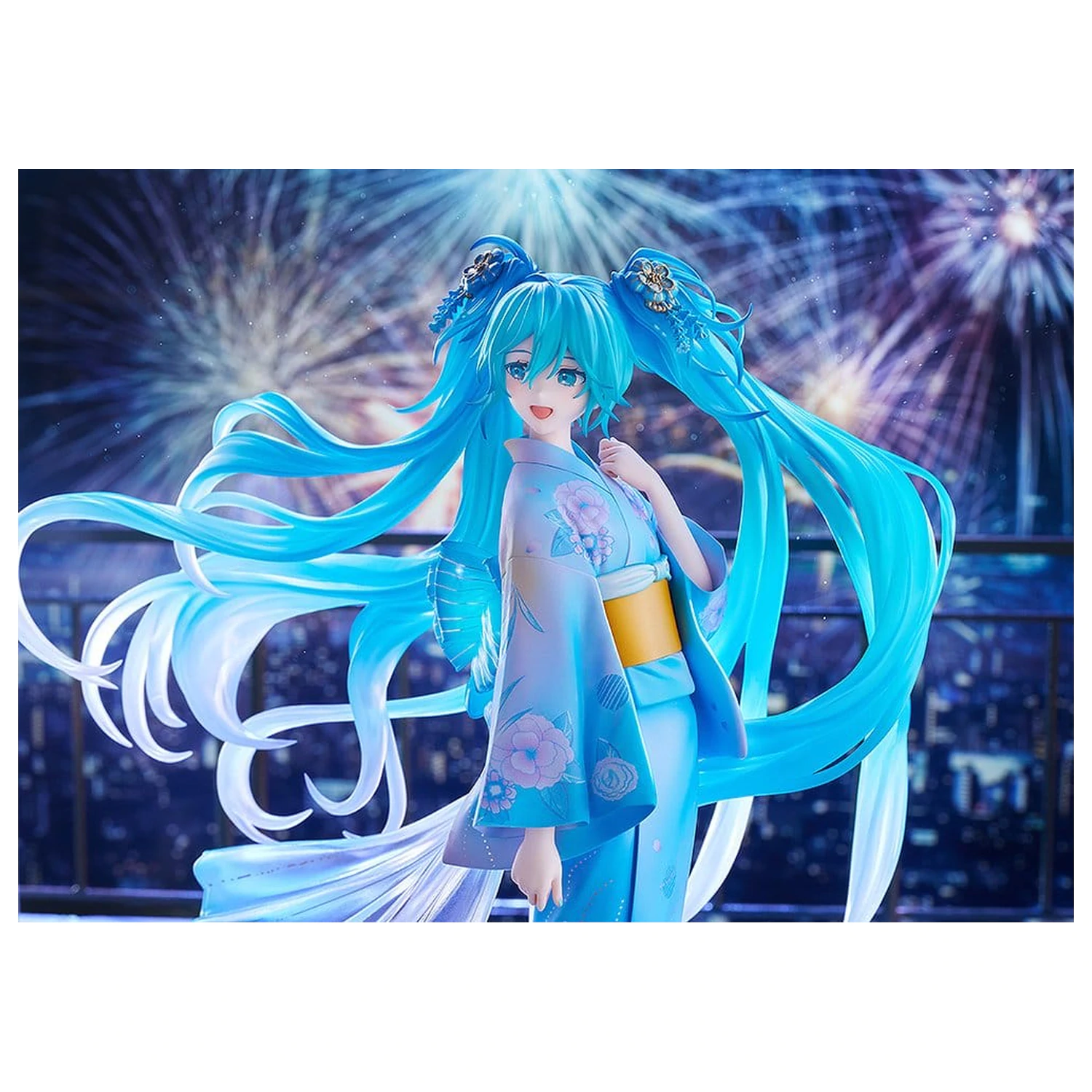 Character Vocal Series 01: Hatsune Miku PVC Figur 1/7 Music & Fire Works Ver. 23 cm Produktfoto