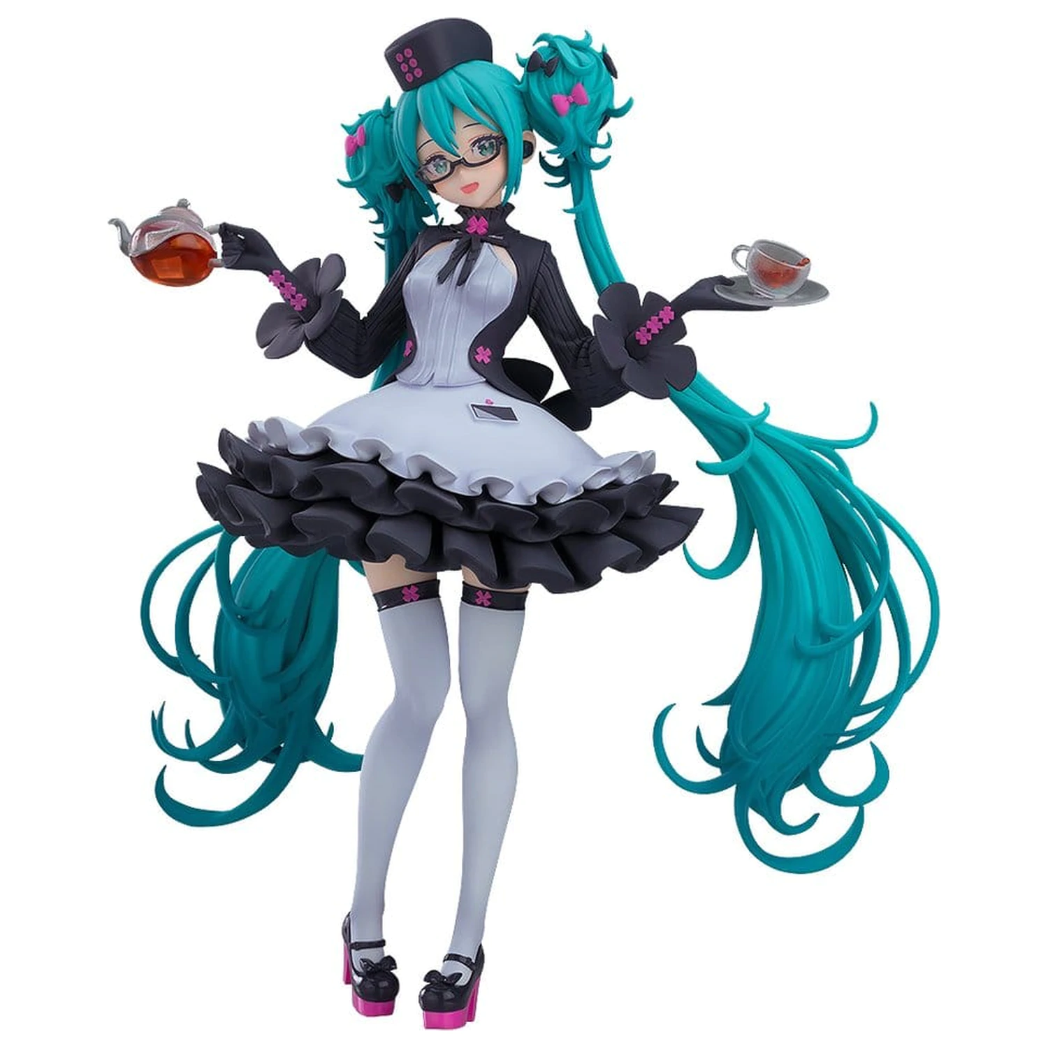 Character Vocal Series 01: Hatsune Miku Pop Up Parade Hatsune Miku: Glasses x Café Ver. 18 cm Produktfoto
