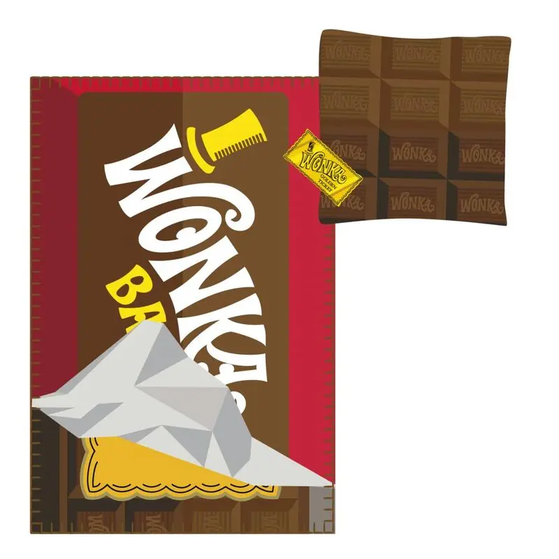 Charlie and the Chocolate Factory Willy Wonka Set Kissen + Decke Produktfoto