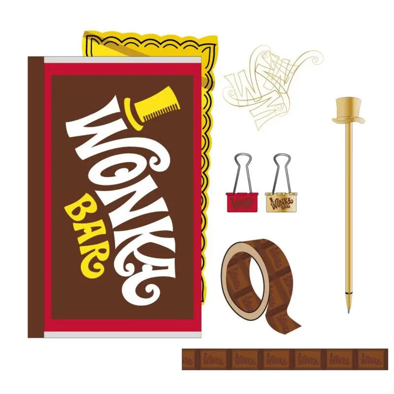 Charlie and the Chocolate Factory Willy Wonka Schreibwaren Set Produktfoto