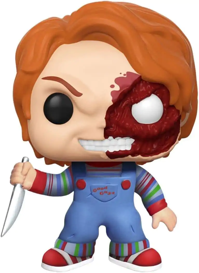 Chucky Die Mörderpuppe POP! Movies Vinyl (Exc) Figur Chucky Half (BD) 9 cm termékfotó