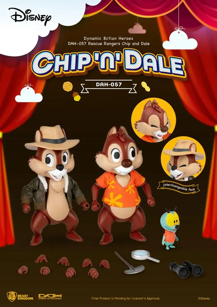 Chip und Chap - Die Ritter des Rechts Dynamic 8ction Heroes Actionfiguren 1/9 Chip & Dale 10 cm termékfotó