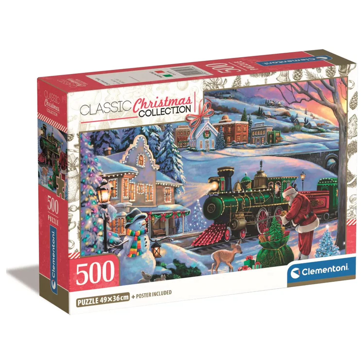 Christmas Train 500-teiliges Kompakt-Puzzle Produktfoto