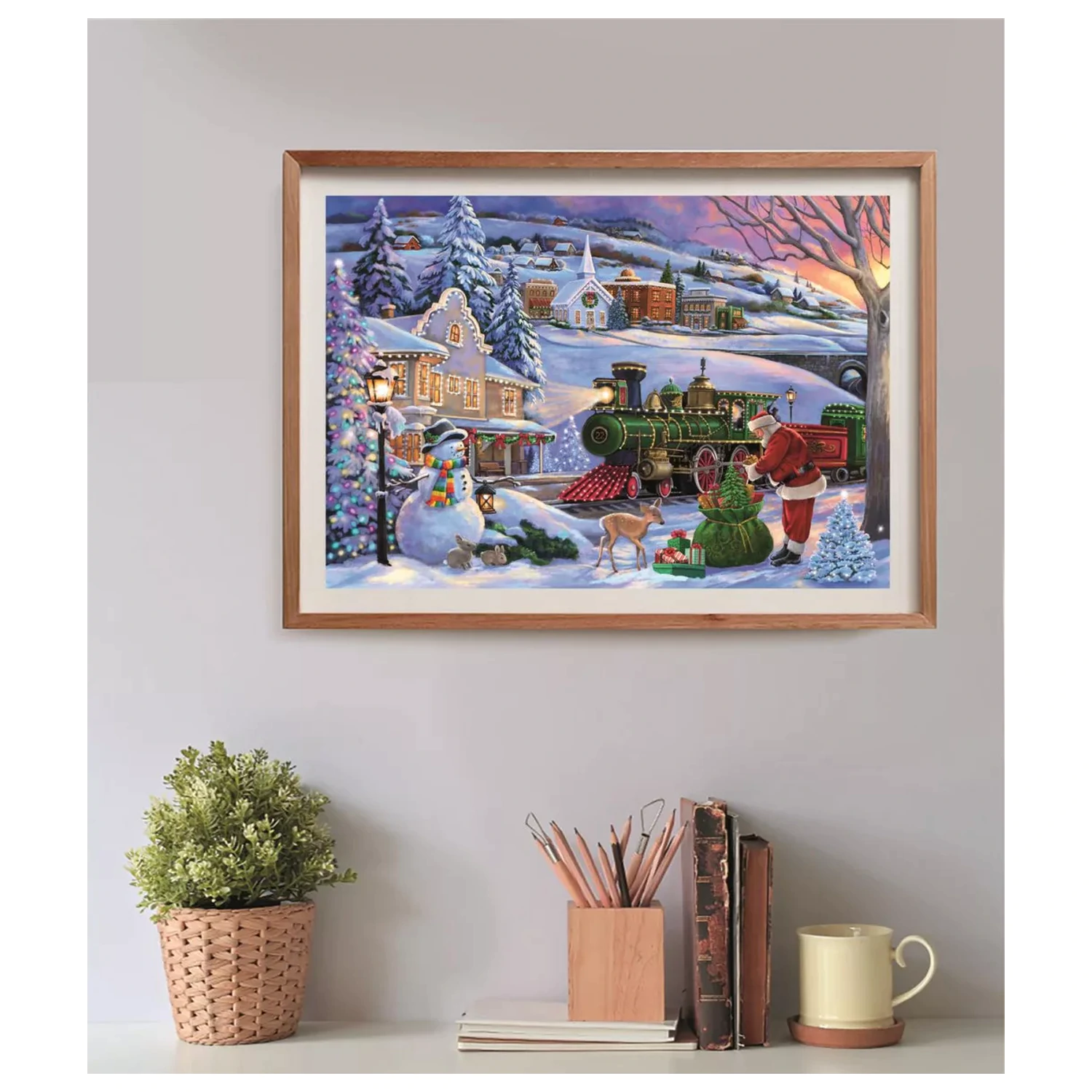 Christmas Train 500-teiliges Kompakt-Puzzle Produktfoto