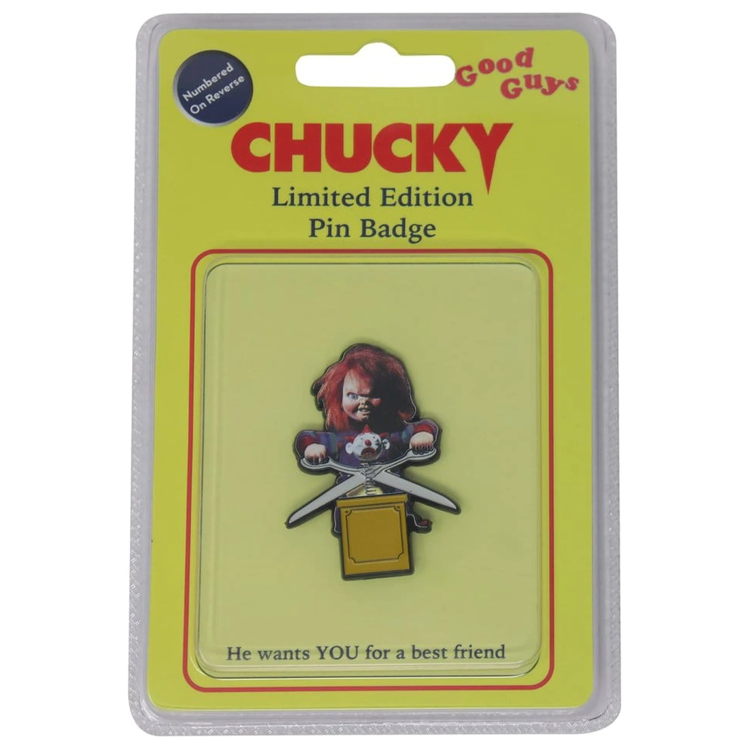 Chucky Anstecknadel Limitierte Auflage Produktfoto