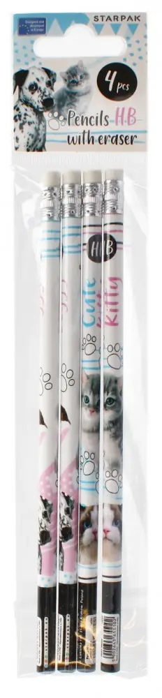 Katzen HB Graphitstift 4 Stk Produktfoto