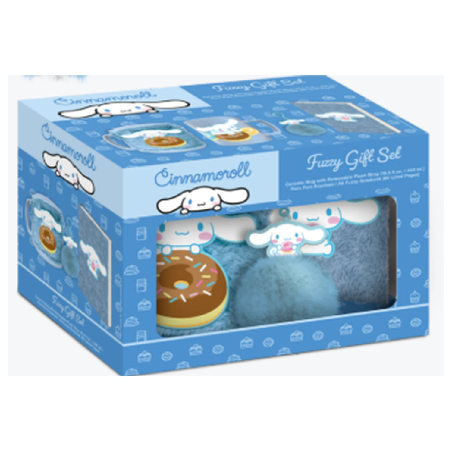Cinnamoroll Fuzzy Geschenkset Notizbuch + Tasse + Schlüsselanhänger Produktfoto
