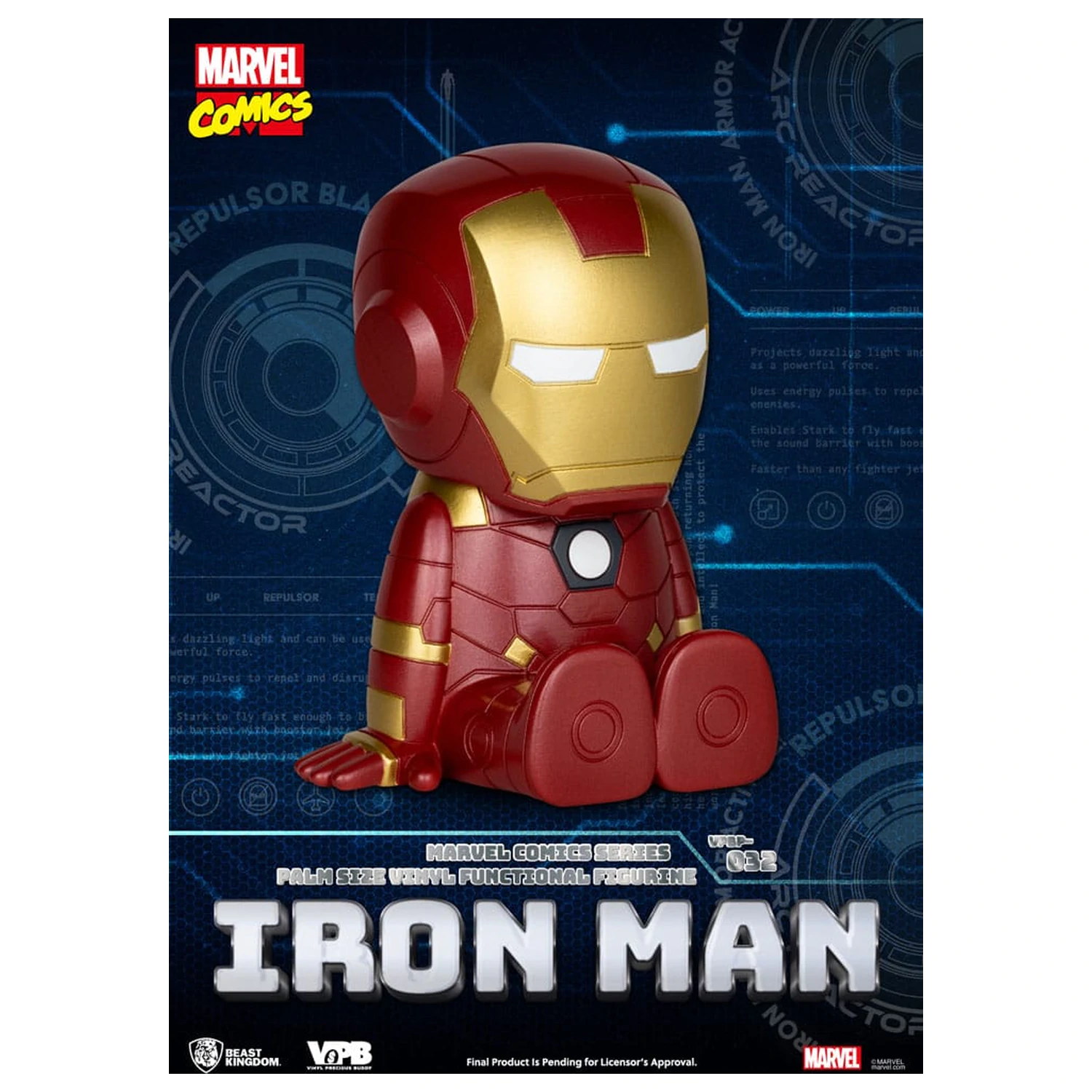 Classic Marvel Comics Spardose aus Vinyl Iron-man 12 cm Produktfoto