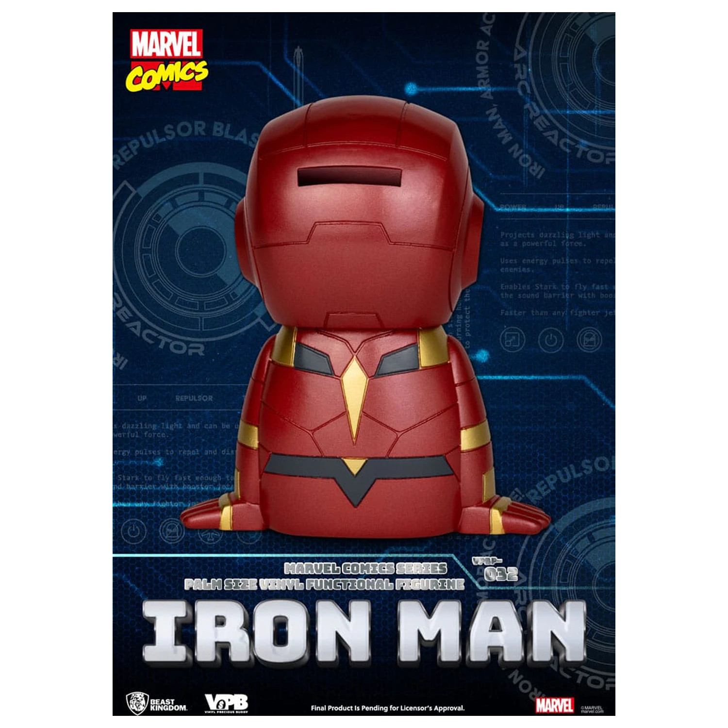 Classic Marvel Comics Spardose aus Vinyl Iron-man 12 cm Produktfoto