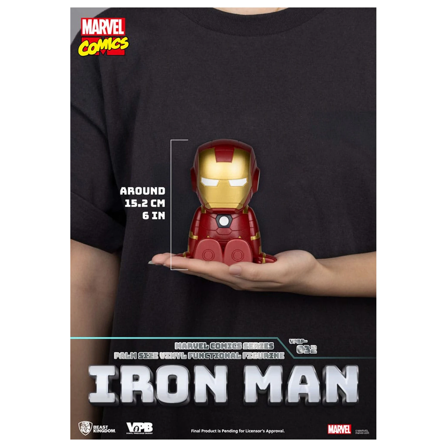 Classic Marvel Comics Spardose aus Vinyl Iron-man 12 cm Produktfoto