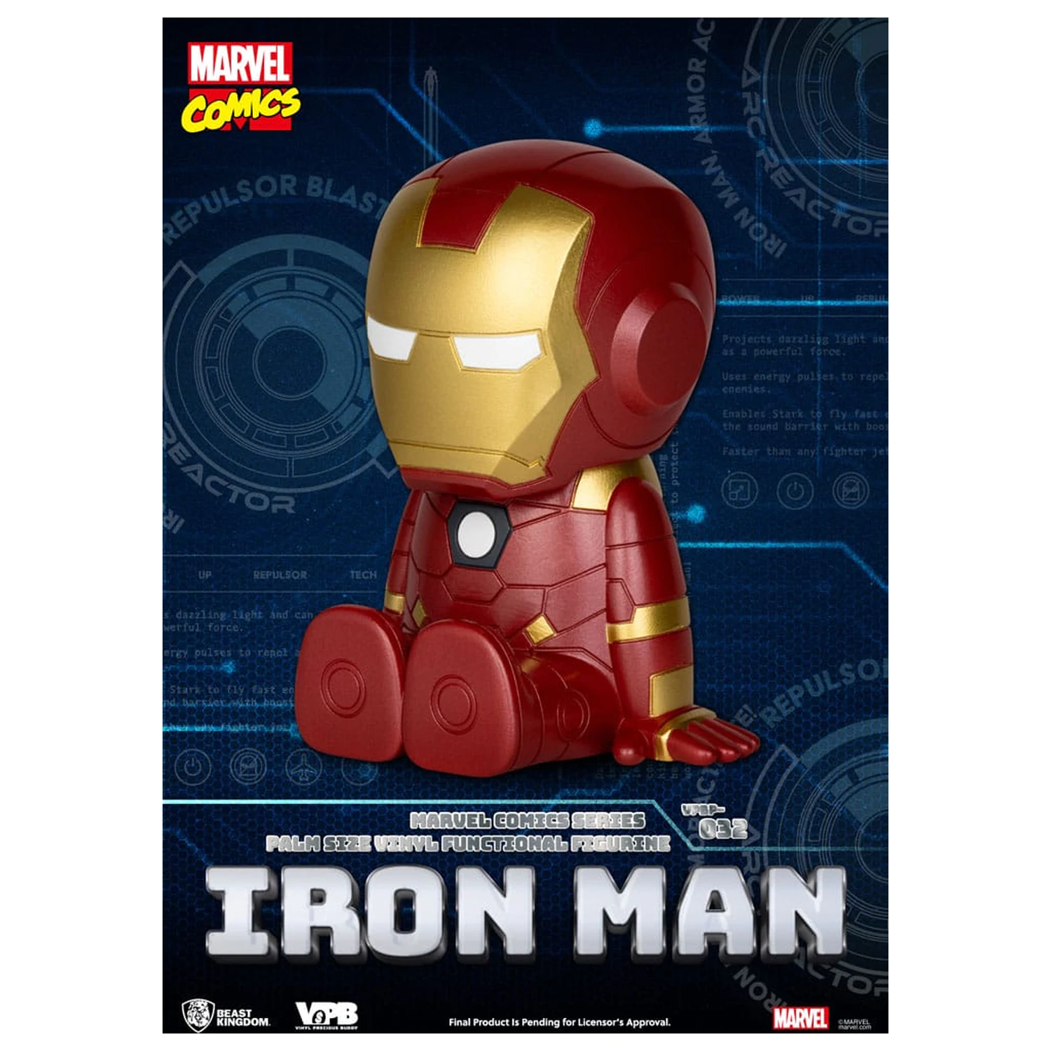 Classic Marvel Comics Spardose aus Vinyl Iron-man 12 cm Produktfoto