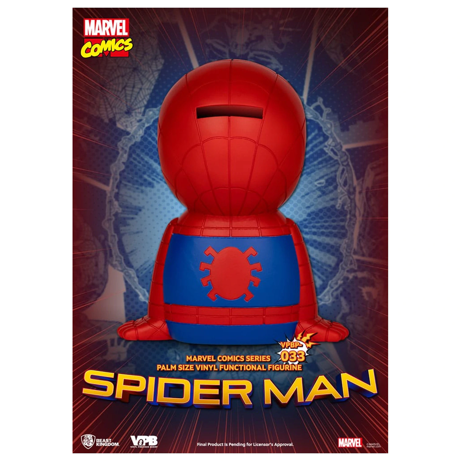 Classic Marvel Comics Sparschwein Vinyl Spardose Spiderman 12 cm Produktfoto