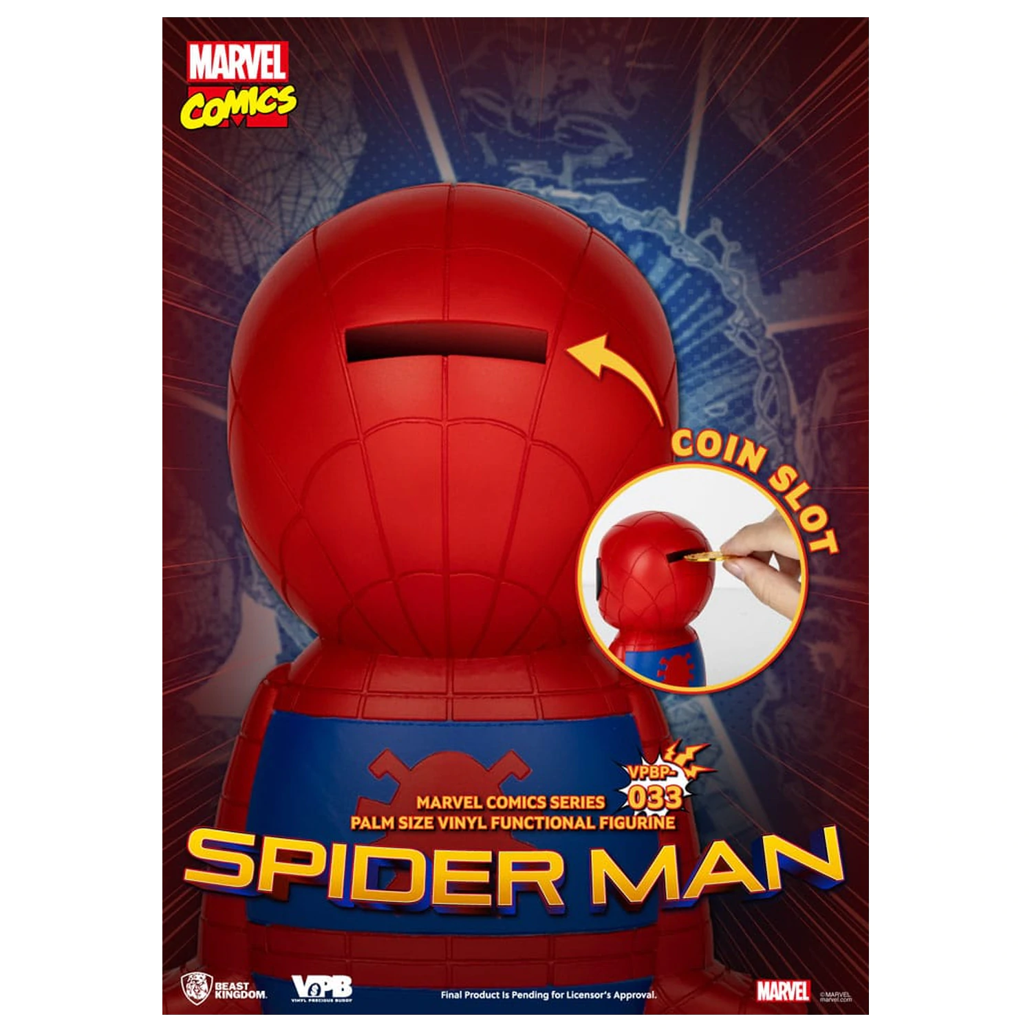 Classic Marvel Comics Sparschwein Vinyl Spardose Spiderman 12 cm Produktfoto