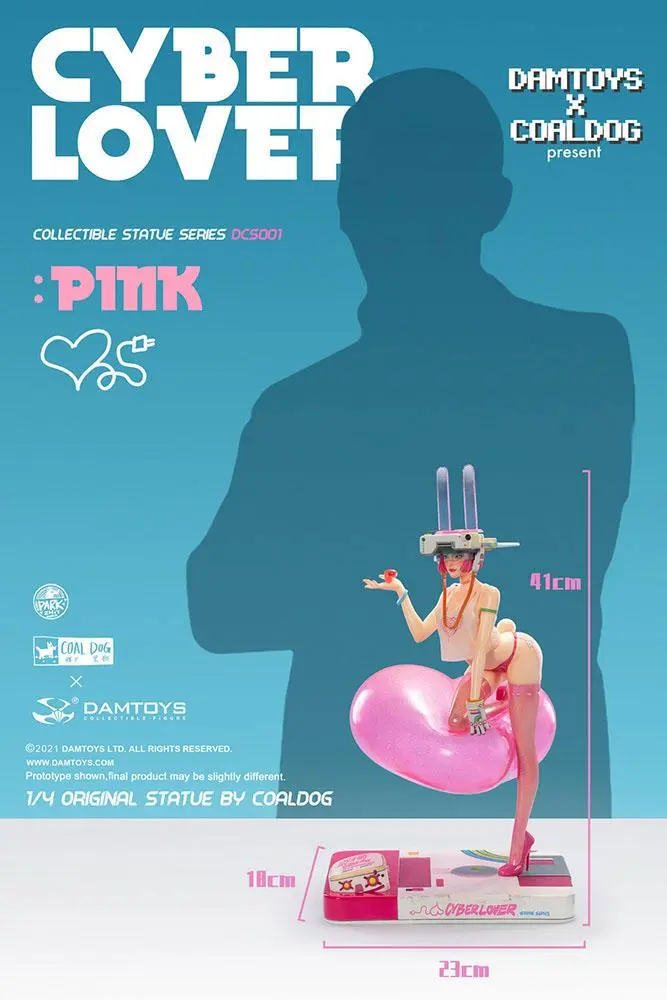 Coal Dog Series Statue 1/4 Cyberlover: Pink 41 cm Produktfoto