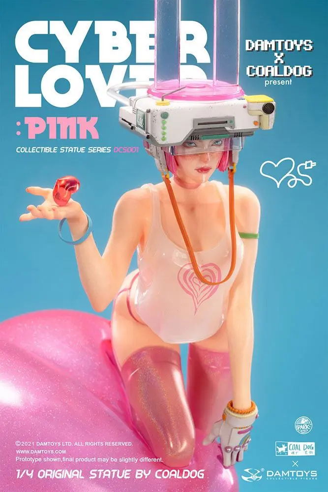 Coal Dog Series Statue 1/4 Cyberlover: Pink 41 cm Produktfoto