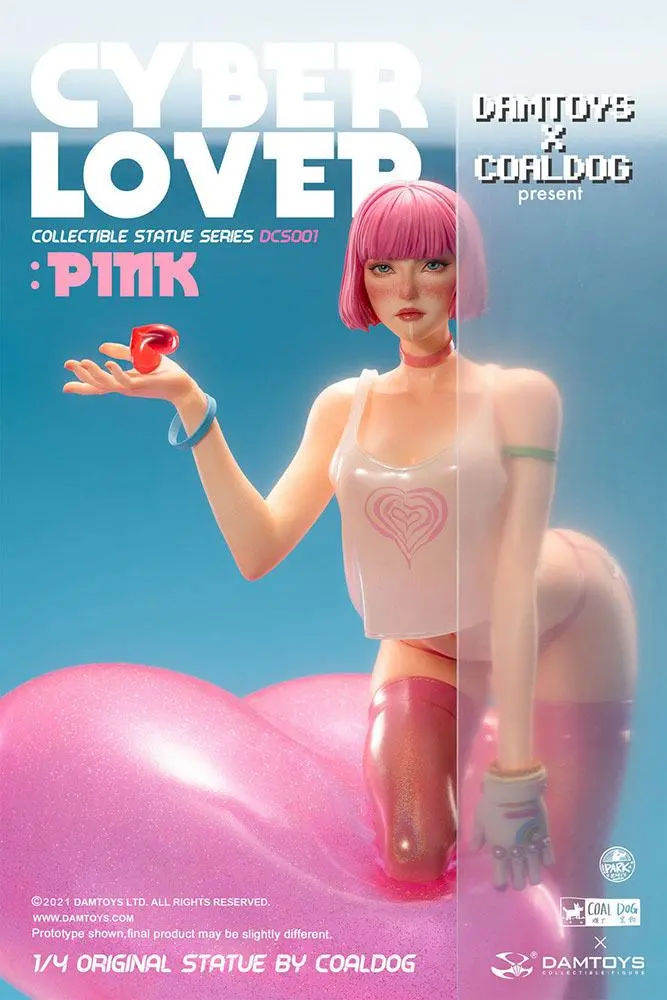 Coal Dog Series Statue 1/4 Cyberlover: Pink 41 cm Produktfoto