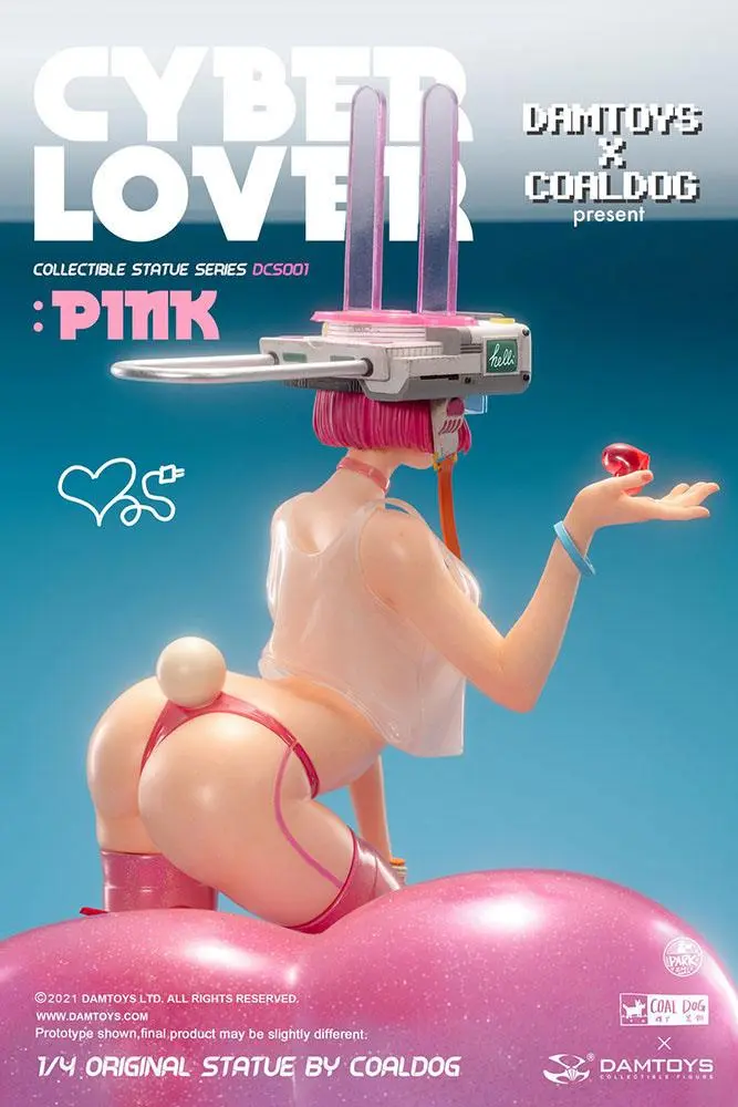 Coal Dog Series Statue 1/4 Cyberlover: Pink 41 cm Produktfoto