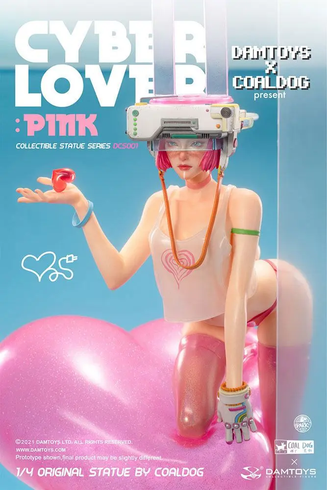 Coal Dog Series Statue 1/4 Cyberlover: Pink 41 cm Produktfoto