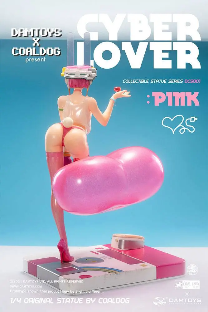 Coal Dog Series Statue 1/4 Cyberlover: Pink 41 cm Produktfoto