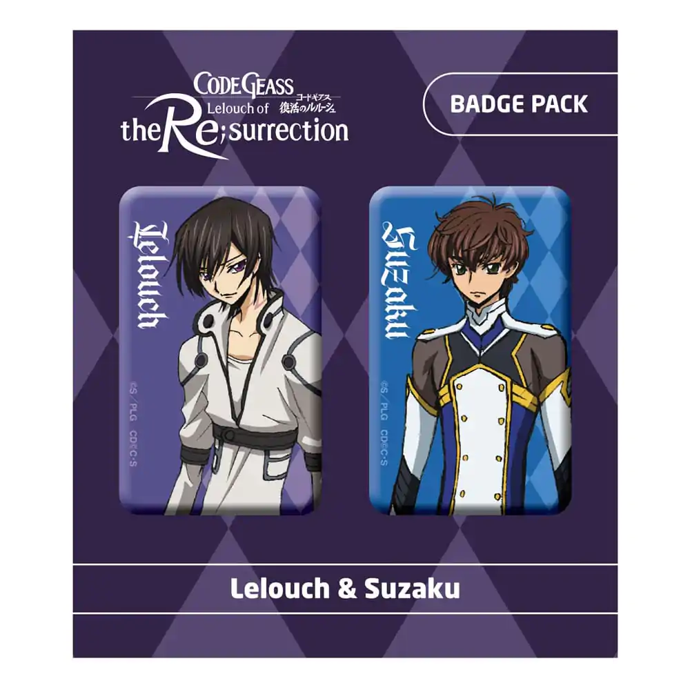 Code Geass Lelouch of the Re:surrection Ansteck-Buttons Doppelpack Lelouch & Suzaku termékfotó