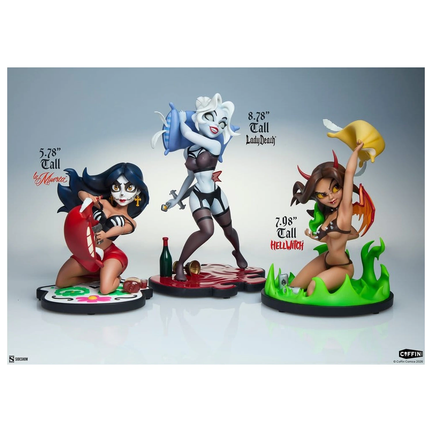 Coffin Comics Designer Statuen Set Sleepover In Hell Produktfoto