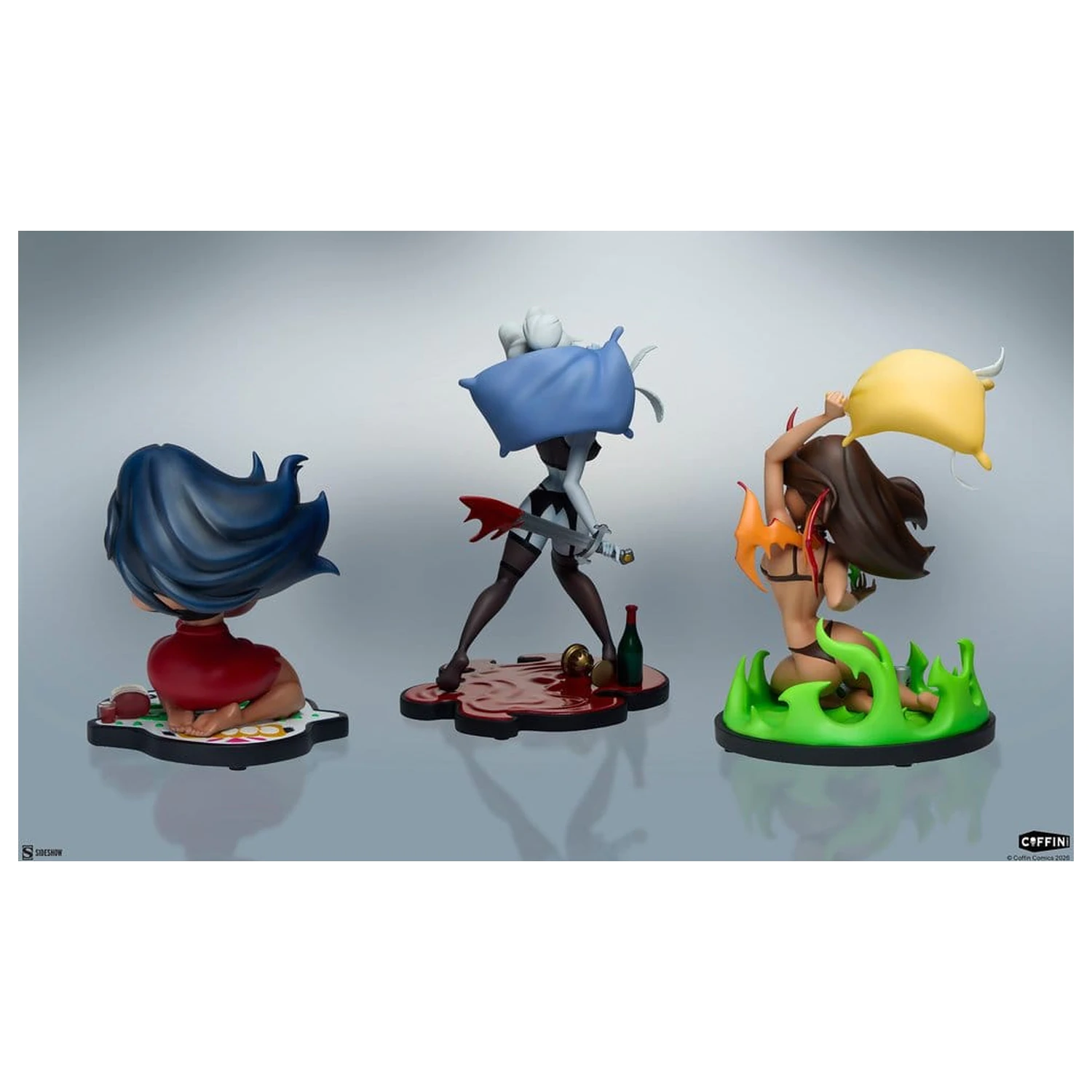 Coffin Comics Designer Statuen Set Sleepover In Hell Produktfoto